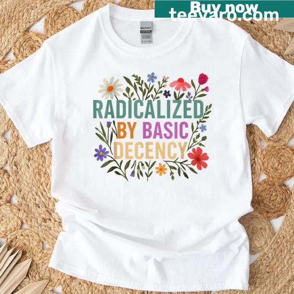 Vintage floral design t-shirt with a message of kindness