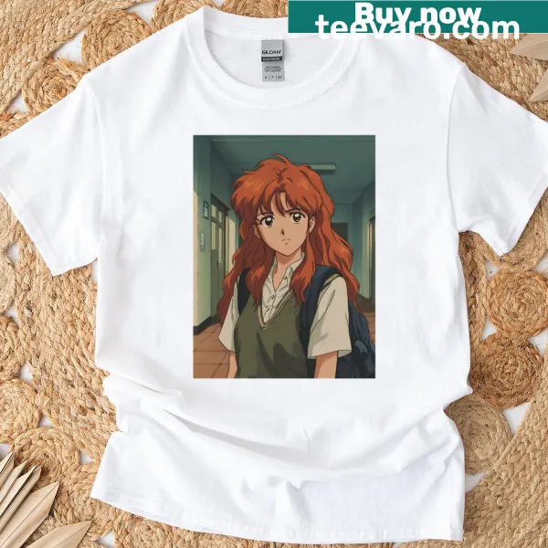 Illustrative Retro School Anime t-shirt depicting serene classroom scenes
