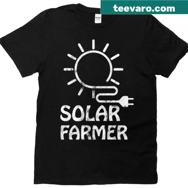 Funny Solar Farmer oversized t-shirt with renewable energy graphics