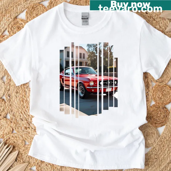 Retro T-shirt featuring an old-school sports car design