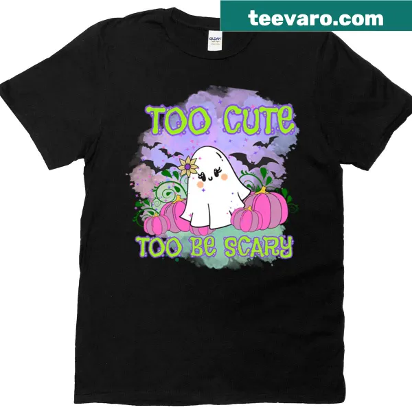 Adorable ghost graphic on a cute Halloween-themed t-shirt