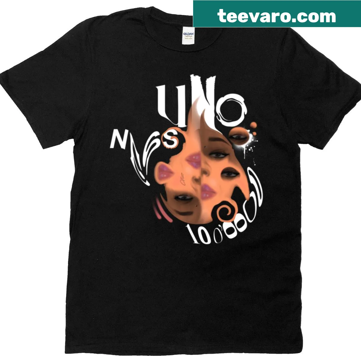 Typography t-shirt with 'Uno Nessuno E Centomila' phrase — on a men's t-shirt