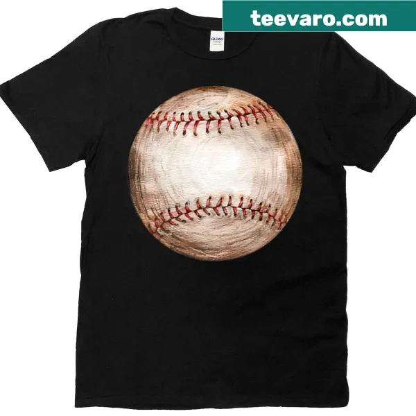 Retro baseball-themed T-shirt featuring classic baseball graphics