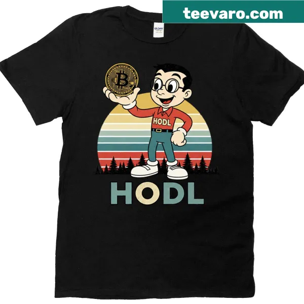 Vintage Bitcoin Hodl T-shirt with humorous cryptocurrency design
