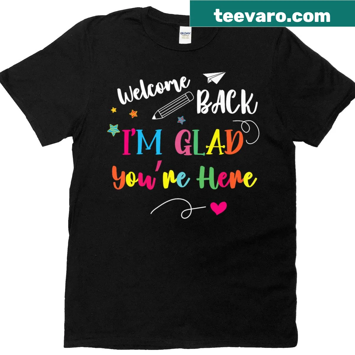 Welcoming first day of school t-shirt with friendly message — on a men's t-shirt
