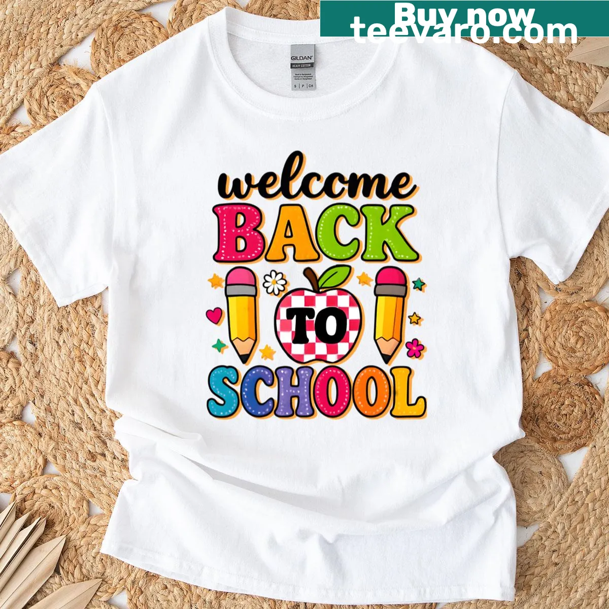 Happy first day of school T-shirt for teachers — on a men's t-shirt