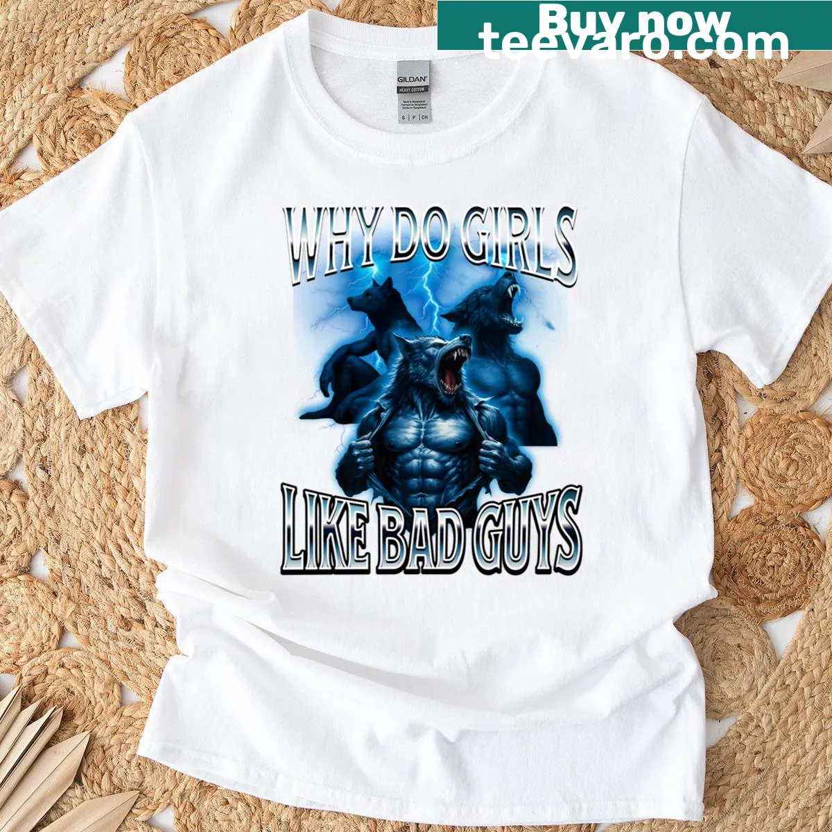 Meme-themed sarcastic T-shirt about bad boys — on a men's t-shirt