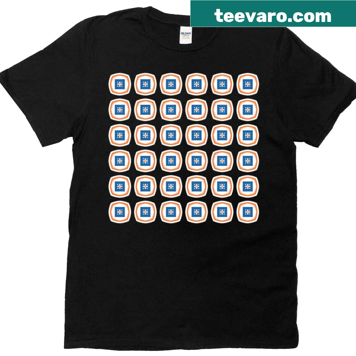T-shirt featuring an intricate Windows pattern design — on a men's t-shirt