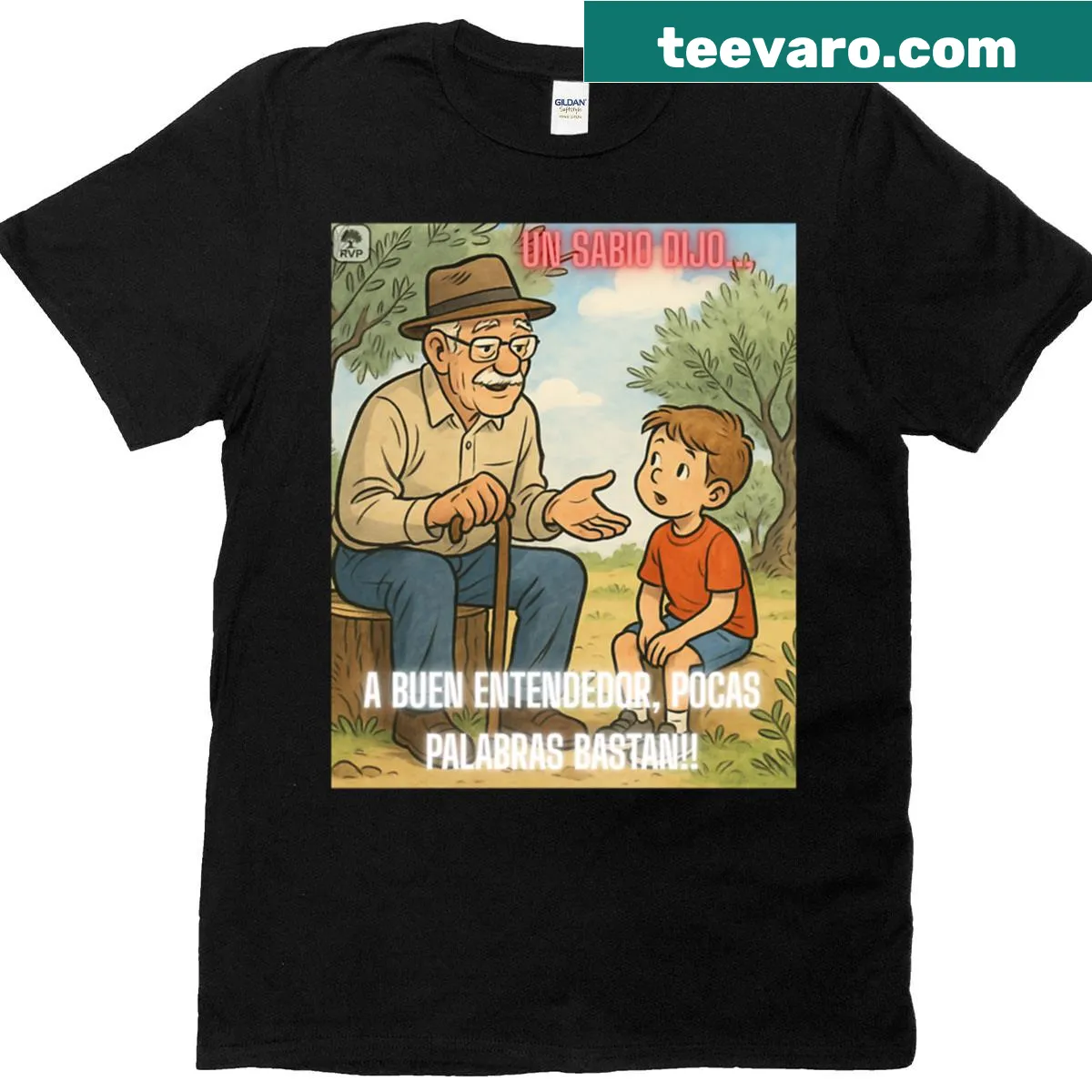 Sentimental t-shirt honoring wise grandfathers — on a men's t-shirt