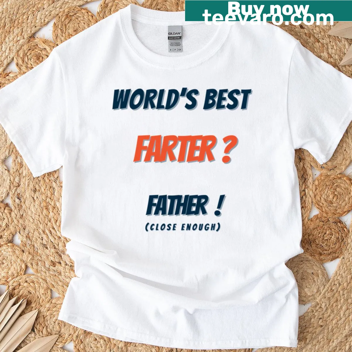 Funny T-shirt for dads that says World's Best Farter — on a men's t-shirt