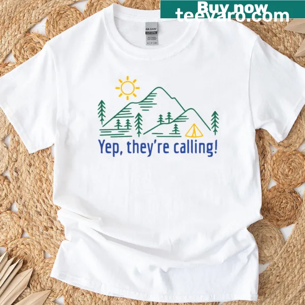Mountain landscape graphic T-shirt for camping and hiking lovers