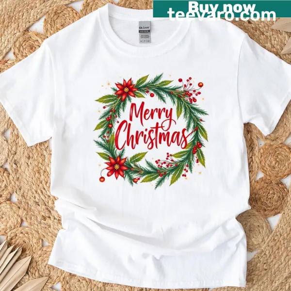 Yuletide Wreath themed T-shirt