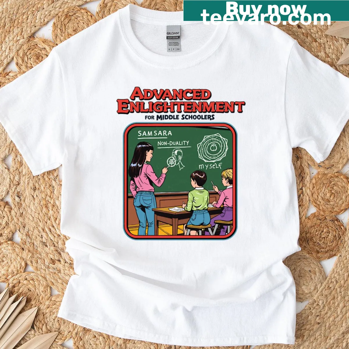 Humorous spiritual design for middle schoolers on a t-shirt — on a men's t-shirt
