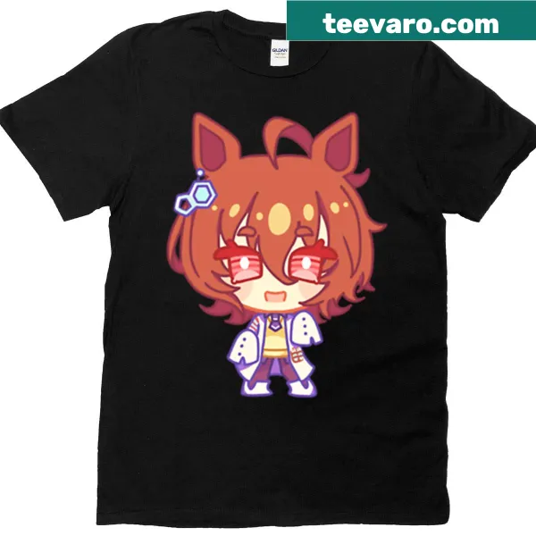 T-shirt featuring modern typography inspired by Agnes Tachyon