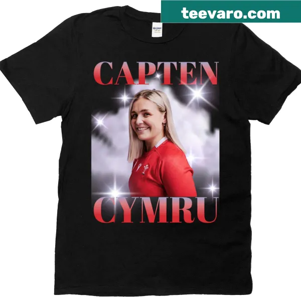 Vintage-inspired T-shirt supporting Welsh women's rugby