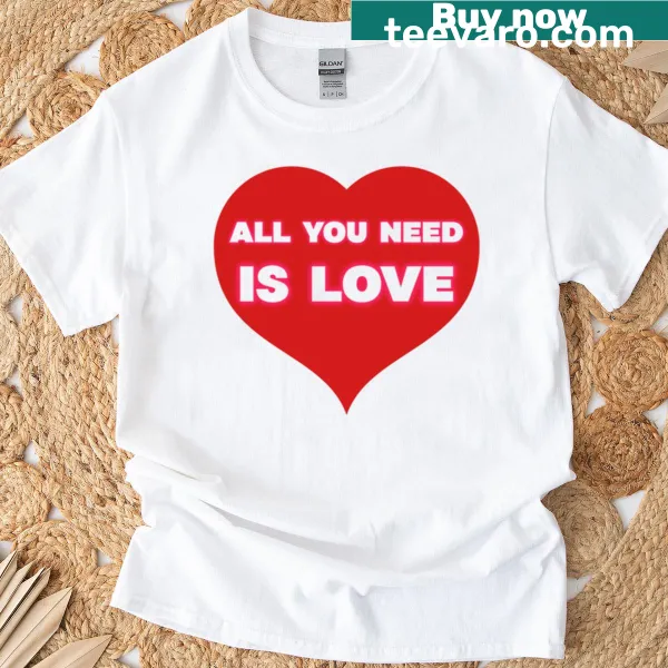 Text design featuring the phrase 'All I Need Is Love'