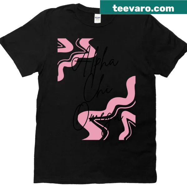 Alpha Chi Omega T-shirt featuring bold Greek letters