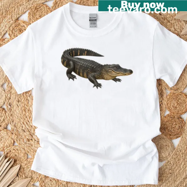 Illustration of an American alligator on a T-shirt