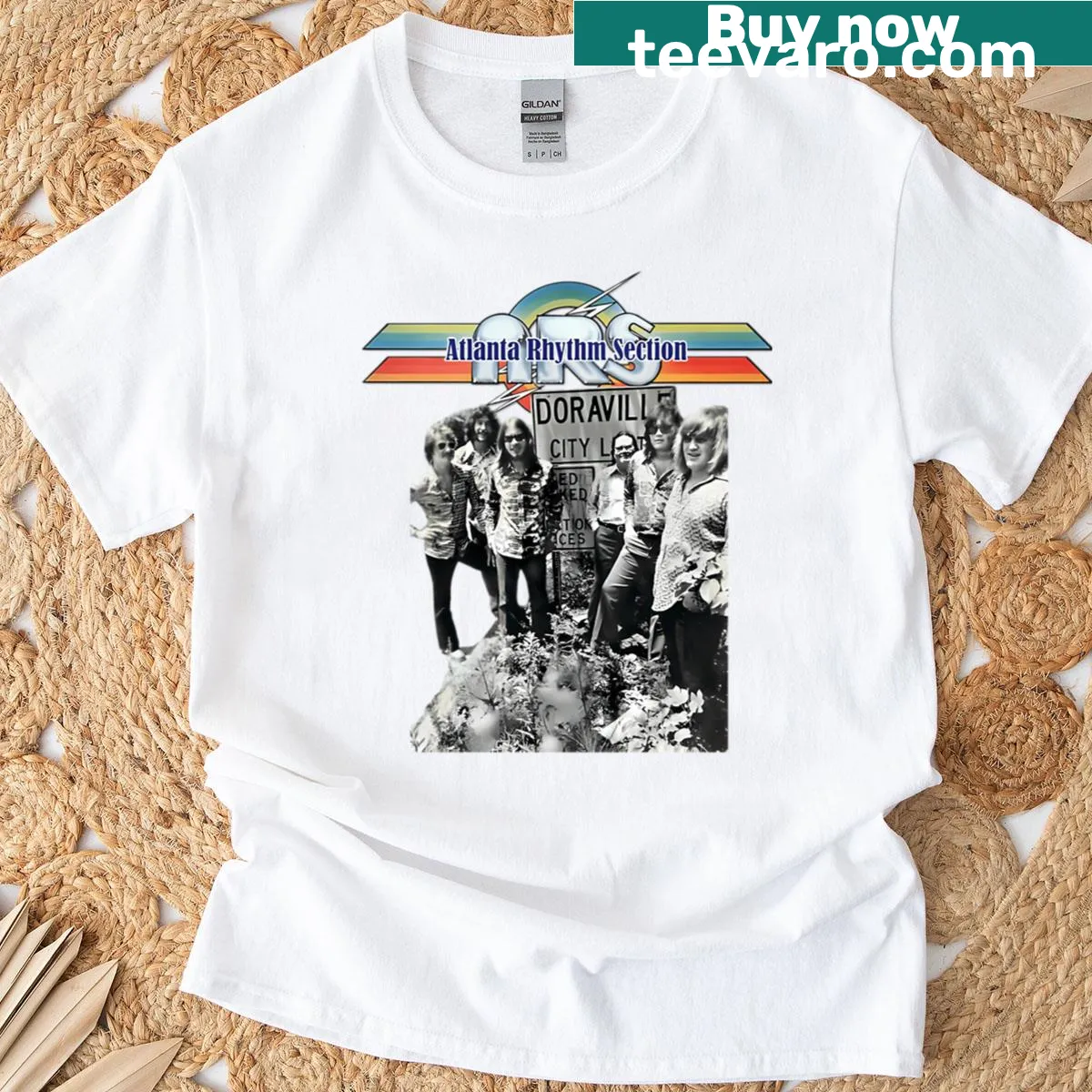 Atlanta Rhythm Section graphic t-shirt featuring band name — on a men's t-shirt