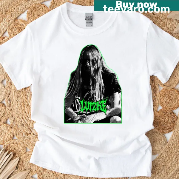Metal band parody design with author Chad Lutzke on a t-shirt
