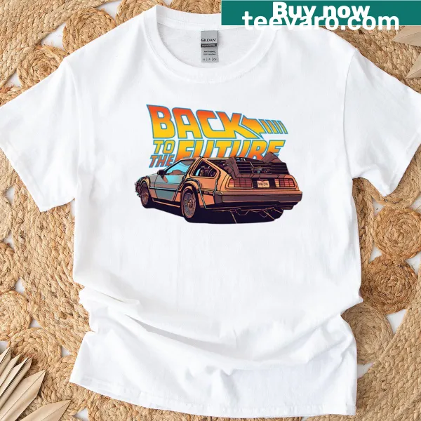 Vintage-style Back to the Future graphic on T-shirt