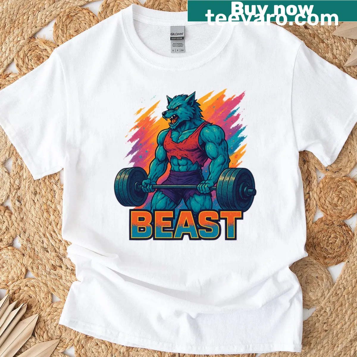Fierce silhouette graphic symbolizing strength on T-shirt — on a men's t-shirt