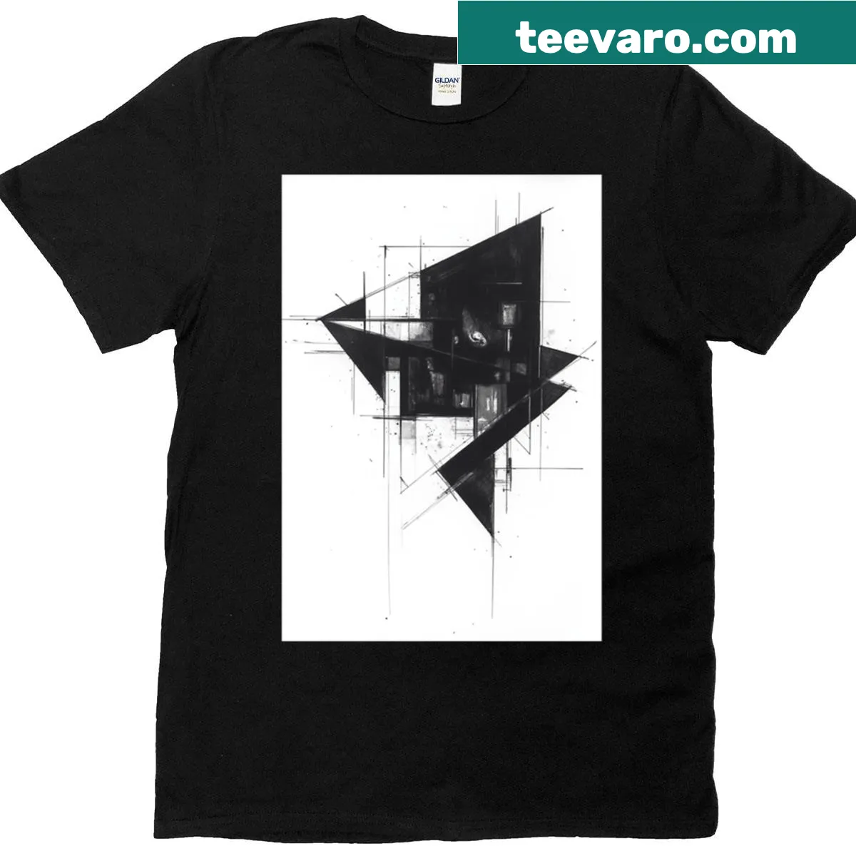 Minimalist Black S12 graphic on a stylish t-shirt — on a men's t-shirt