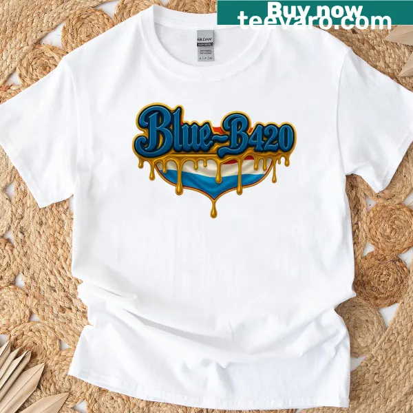 Chicano style t-shirt with Luxembourg flag design