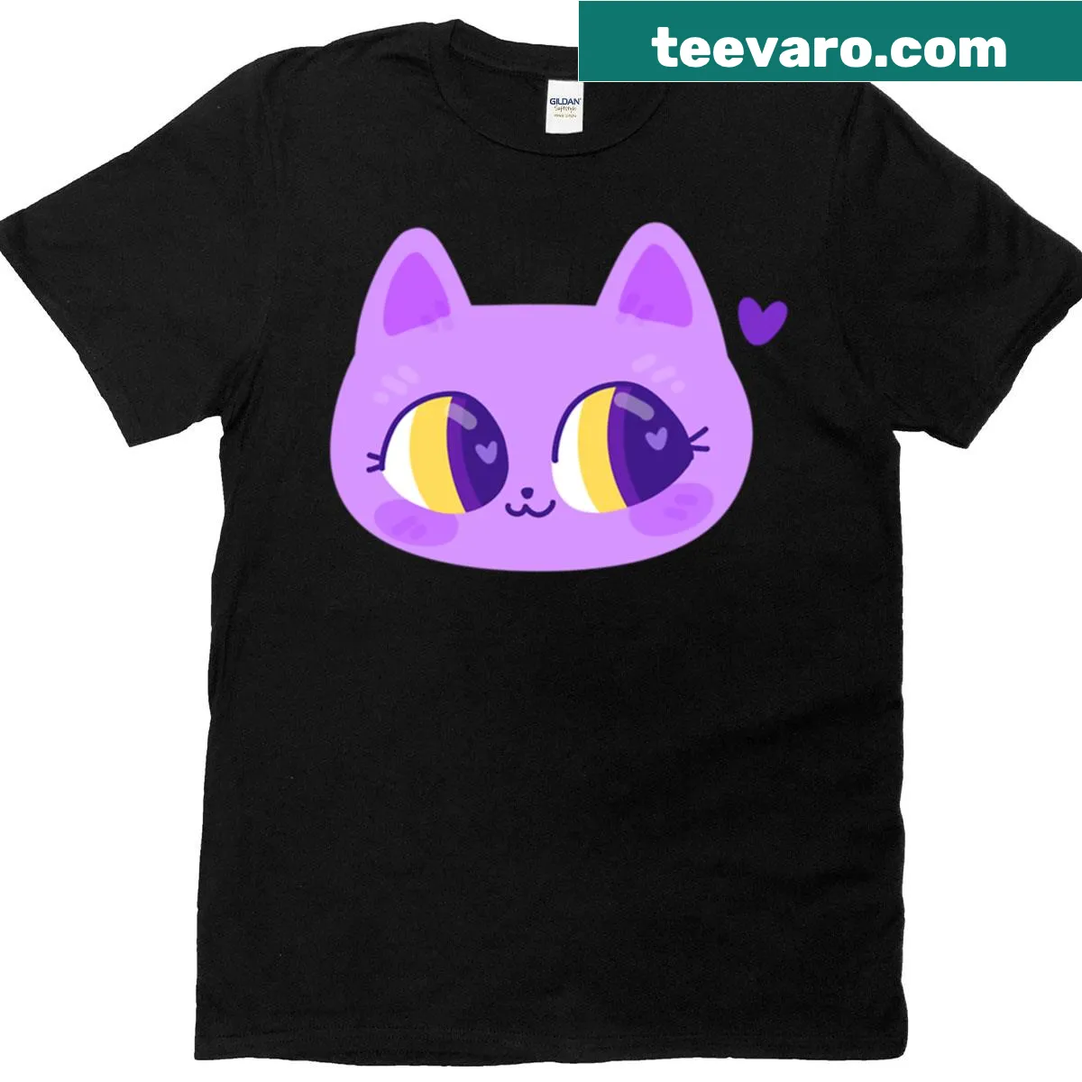 Cute cat illustration on a t-shirt for cat lovers — on a men's t-shirt