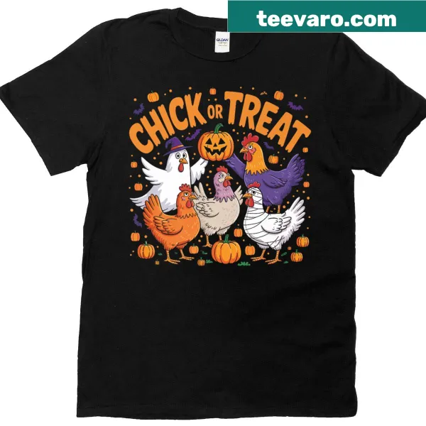 Funny Halloween chicken graphic t-shirt for Chick Or Treat