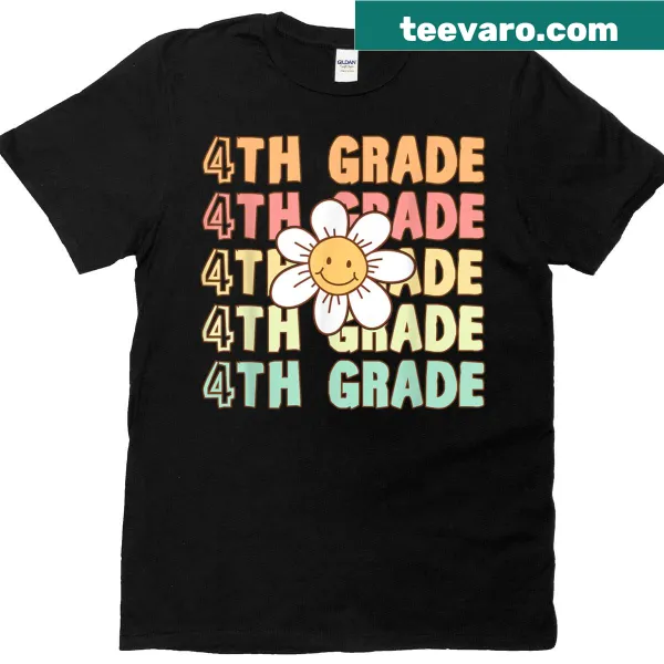Daisy flower illustration for a 4th grade teacher on a t-shirt