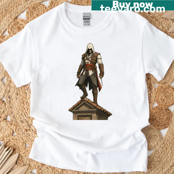 Cute Assassins Creed-themed T-shirt design