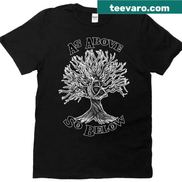 Celtic Tree of Life illustration on a T-shirt