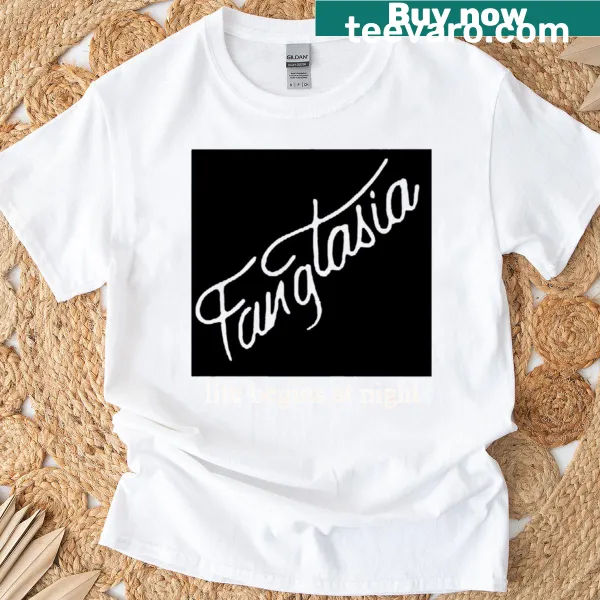 True Blood themed T-shirt with the phrase Life Begins At Night