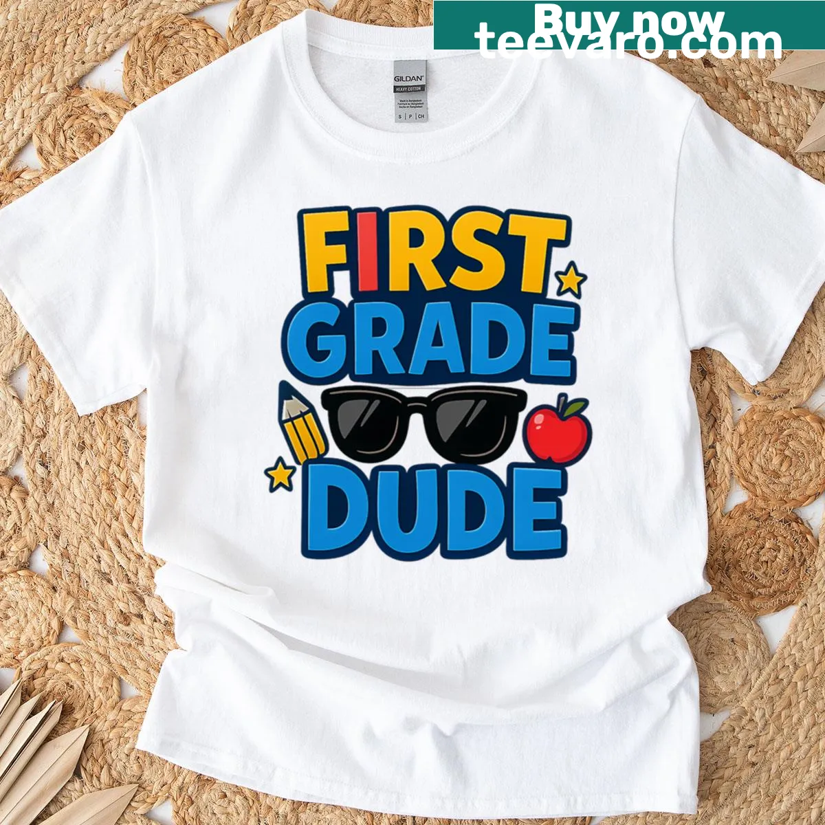 Funny First Grade Dude T-shirt for boys — on a men's t-shirt