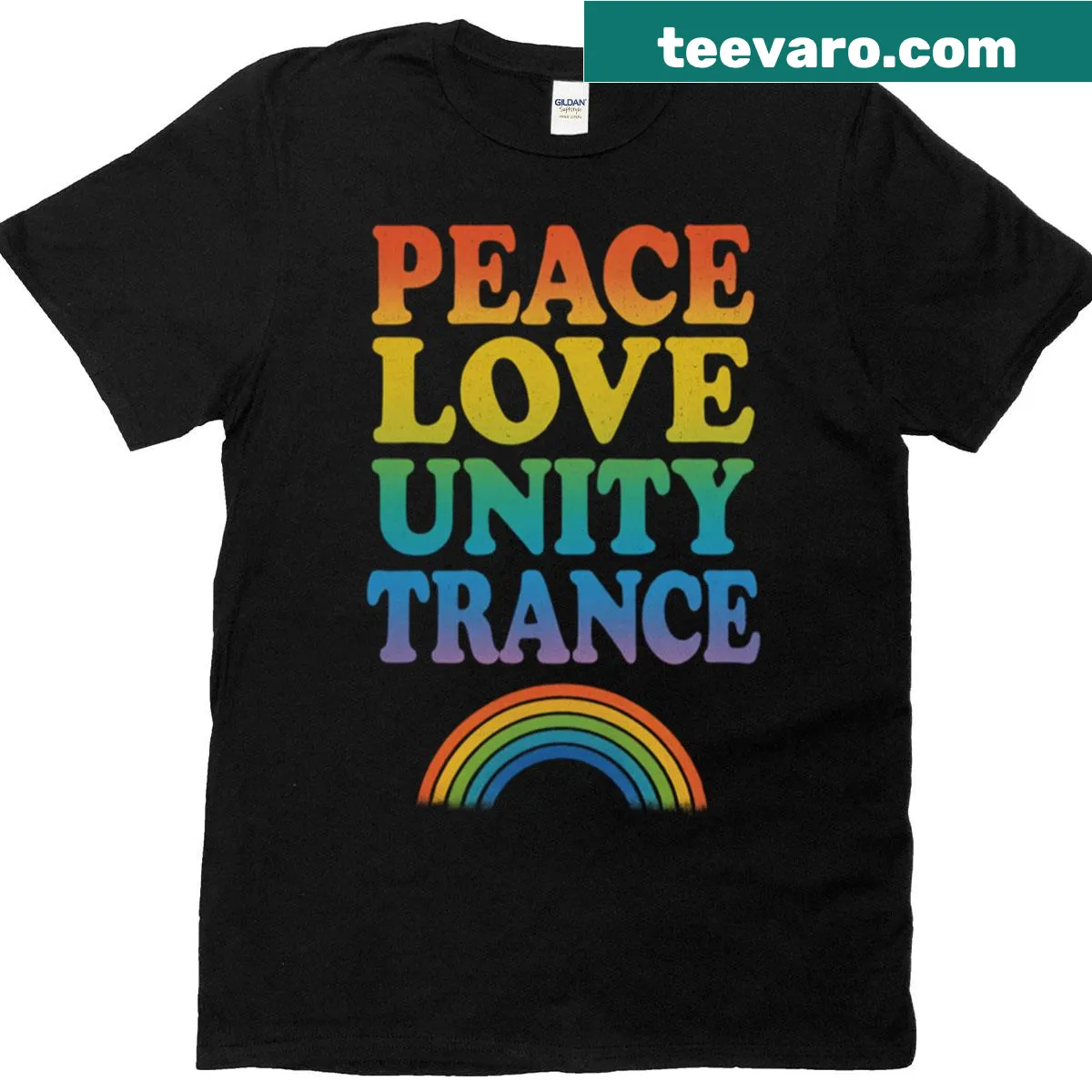 Psychedelic T-shirt with 'Free Your Mind' slogan for rave vibes — on a men's t-shirt