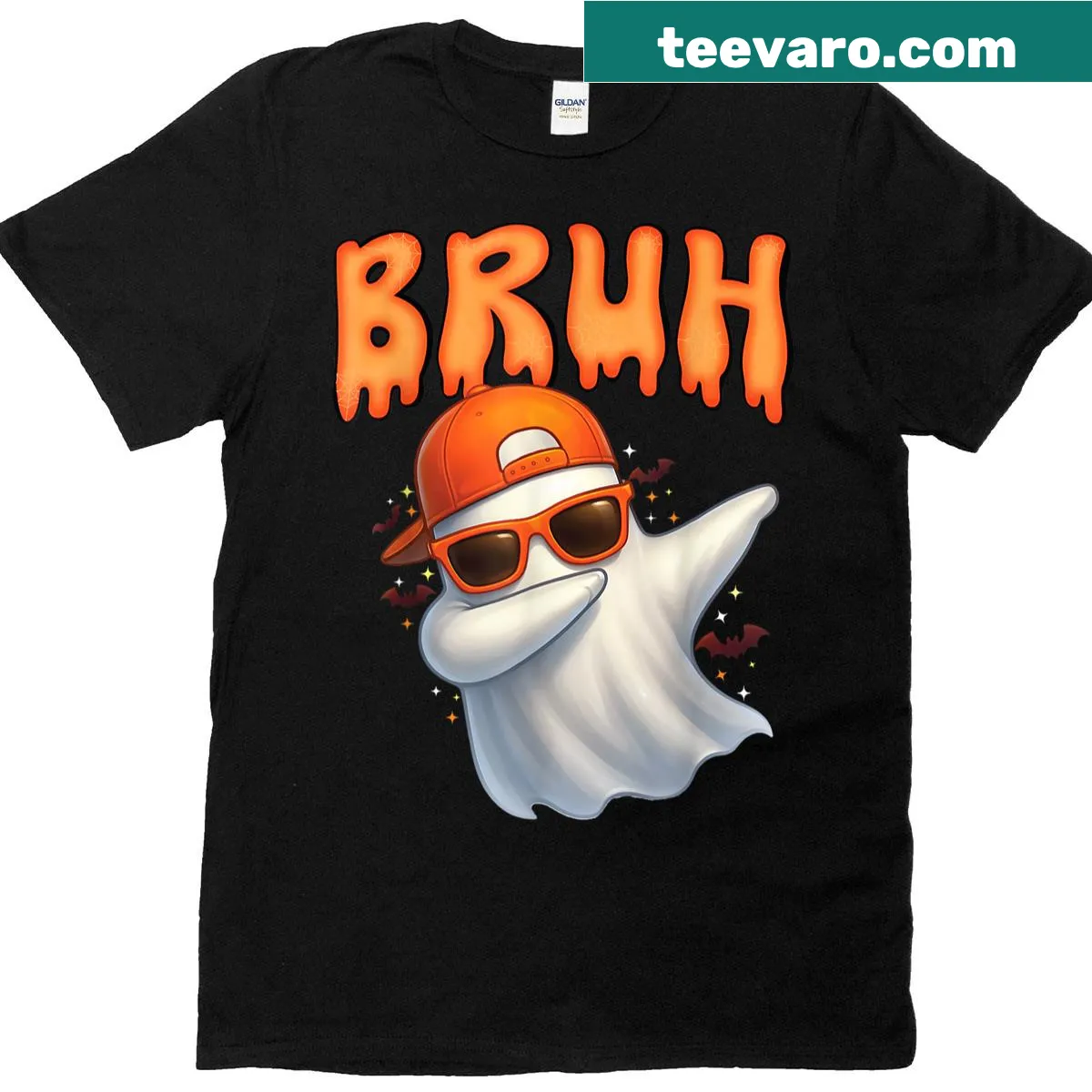 Funny dabbing ghost T-shirt perfect for Halloween — on a men's t-shirt