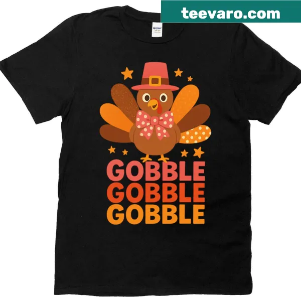 Funny Thanksgiving turkey graphic with 'Gobble Gobble' text