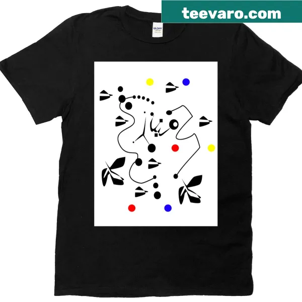 Futuristic abstract line art design on a t-shirt