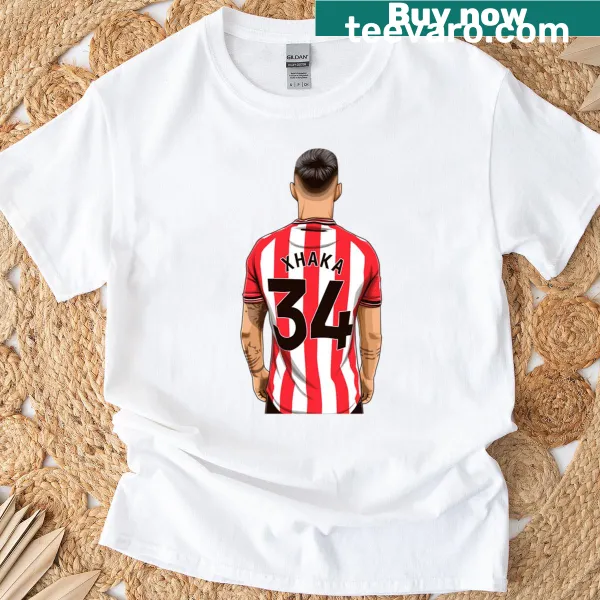 Minimalist Granit Xhaka name and number T-shirt
