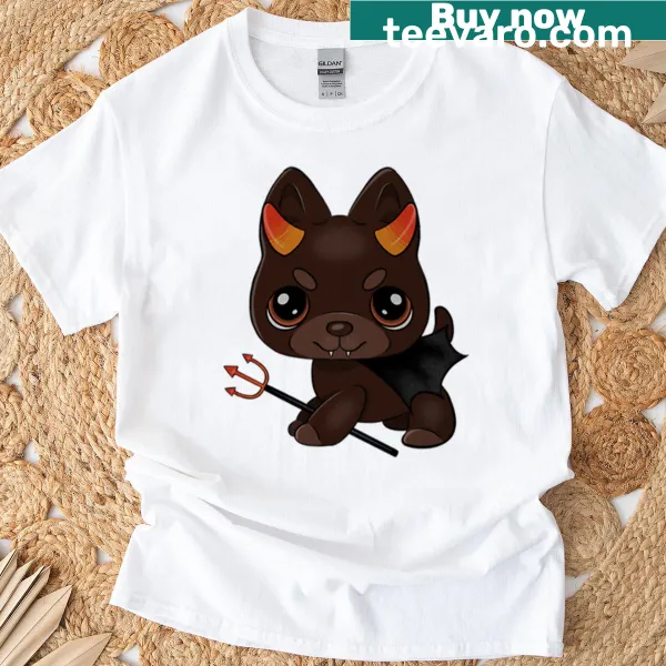 Halloween-themed Lps Dog T-shirt with spooky graphics and playful text