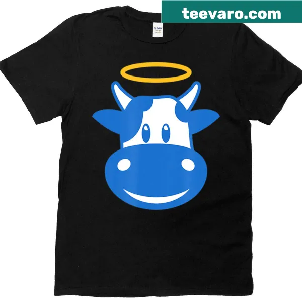 Baseball-themed T-shirt with 'Holy Cow' text in playful typography