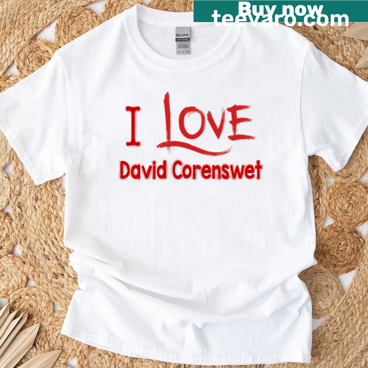 T-shirt expressing love for David Corenswet — on a men's t-shirt