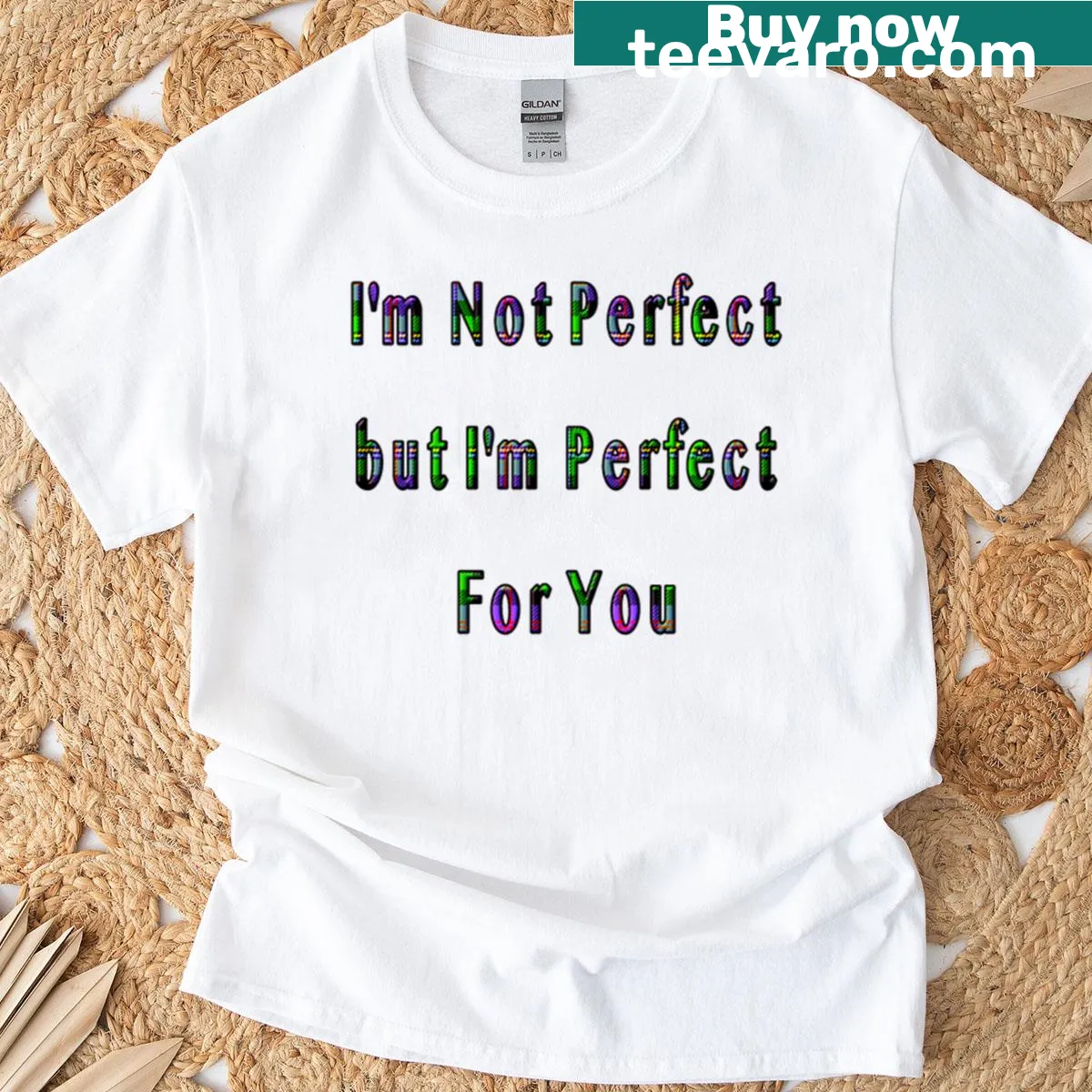 Simple t-shirt with the phrase I'm Not Perfect — on a men's t-shirt