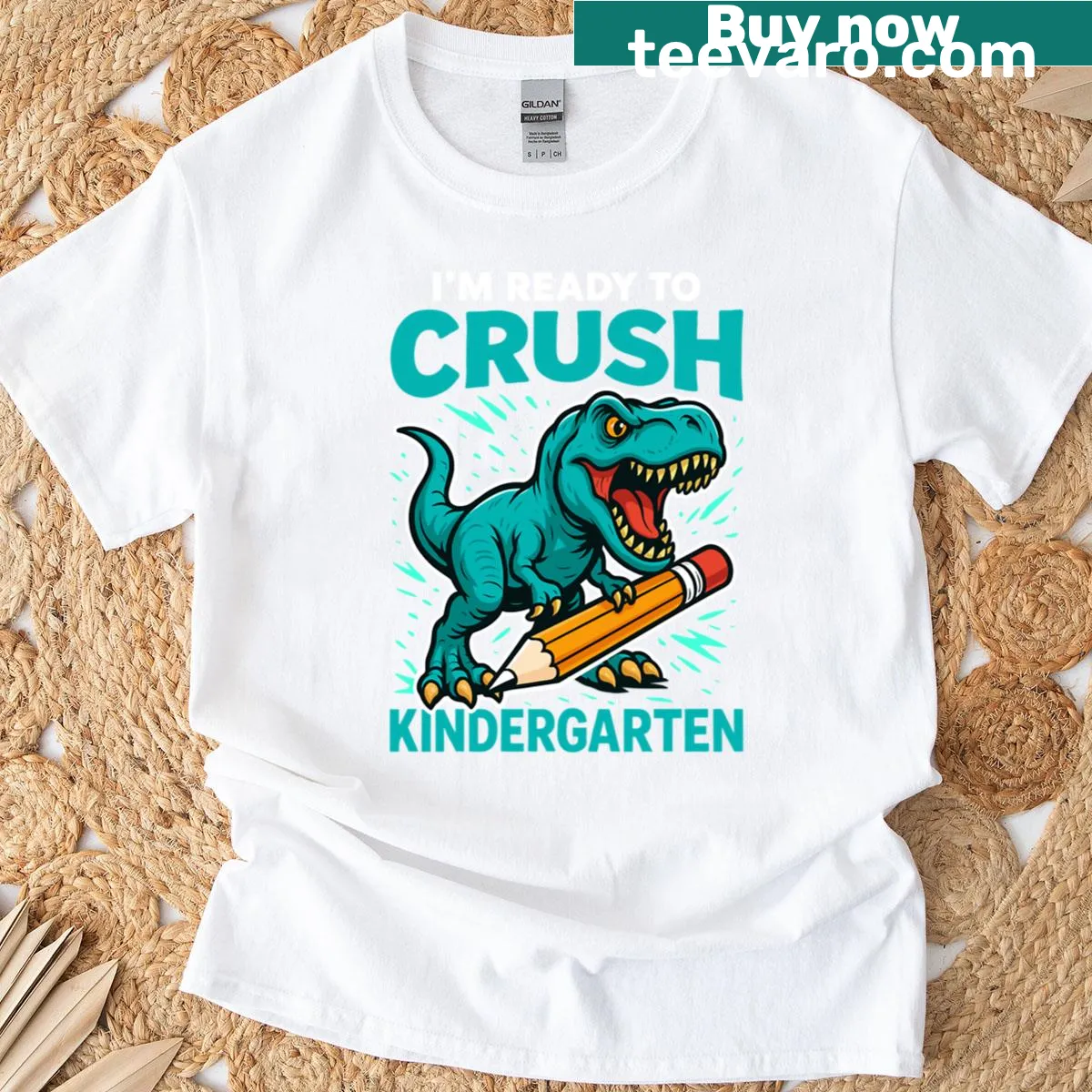 Funny t-shirt for kids with a kindergarten theme — on a men's t-shirt