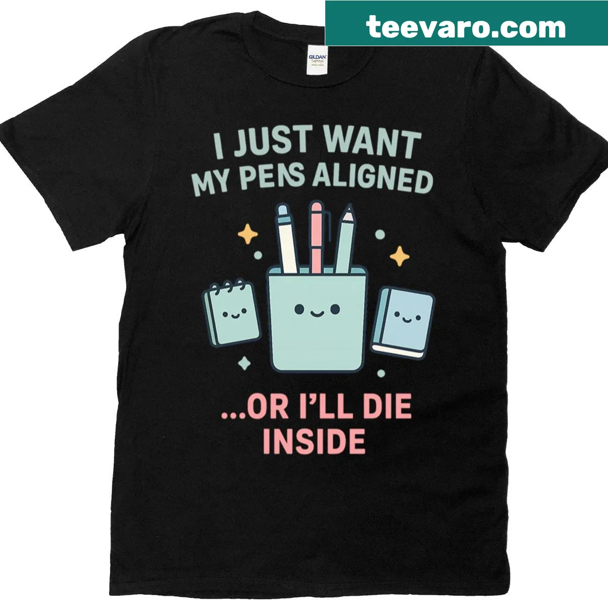 Funny text design about OCD and emotional damage — on a men's t-shirt