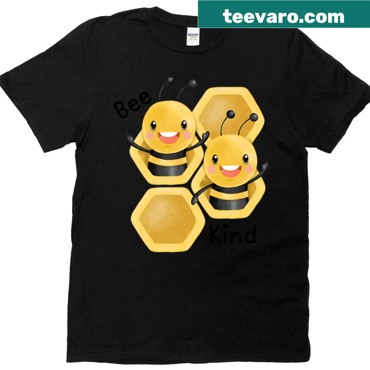 Illustrated kid-friendly T-shirt with a message about kindness — on a men's t-shirt