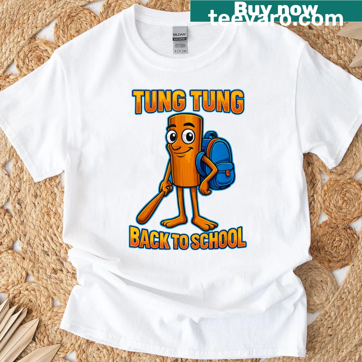 Funny meme-themed back-to-school T-shirt for kids — on a men's t-shirt