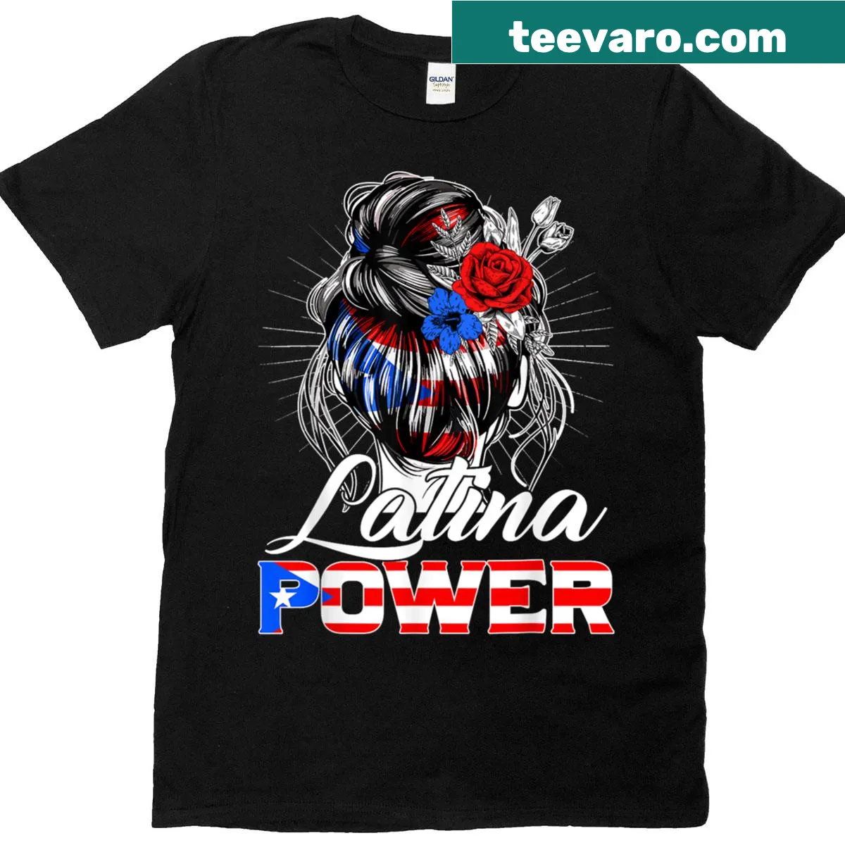 Latina Power text design on a T-shirt for women and girls — on a men's t-shirt