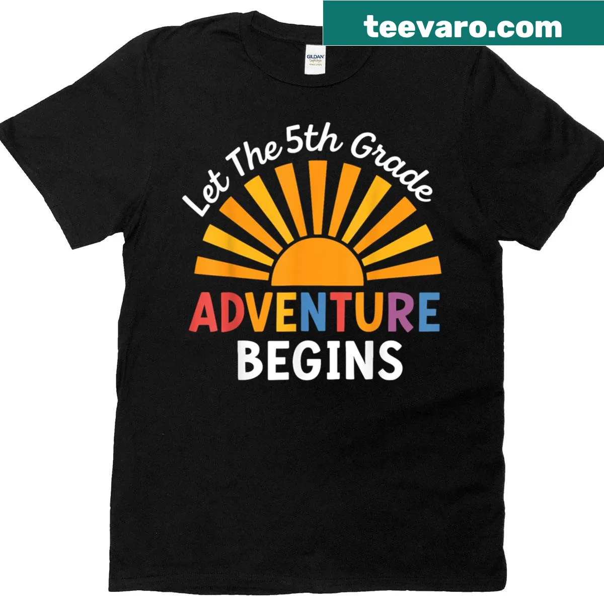 Retro first day of school t-shirt for 5th graders — on a men's t-shirt